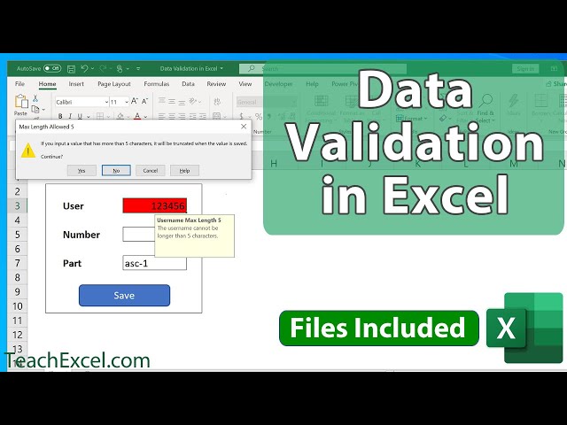 Data Validation in Excel - A Guide
