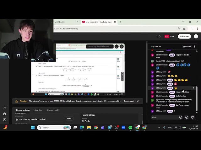 Christmas problem-solving stream