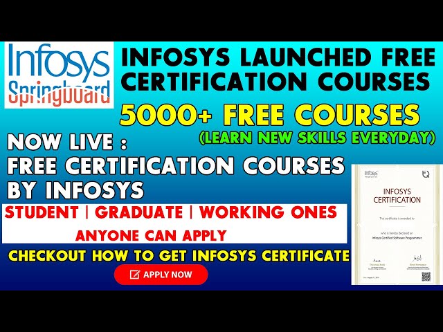 Infosys Free Certification Courses | Infosys Free Courses with Free Certificate | Free Python Course