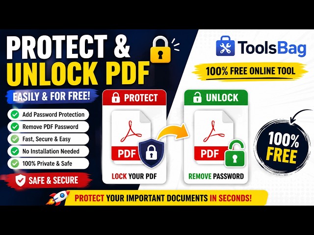 How to Protect & Unlock PDF Files Online | Free PDF Password Remover & Encrypt Tool