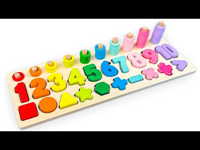 Best Learning Numbers, Shapes & Counting 1 - 10 | Preschool Toddler Learning Toy Video