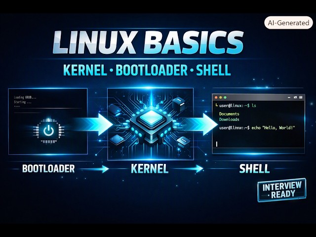 Linux Kernel, Bootloader & Shell Explained | Linux Interview Basics for Beginners
