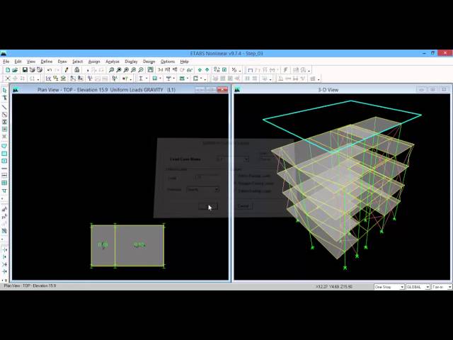 Learning ETABS, a simple steel structure modeling