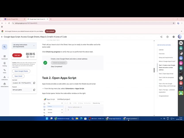 Google Apps Script: Access Google Sheets, Maps & Gmail in 4 Lines of Code || GSP235 || Google Arcade