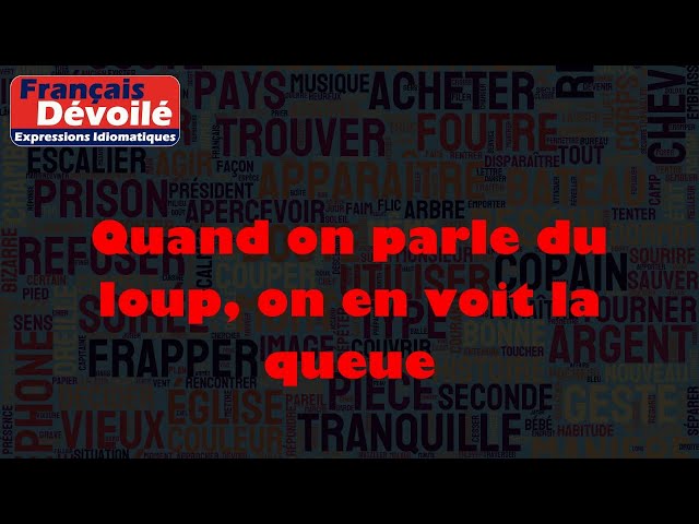 Quand on parle du loup, on en voit la queue