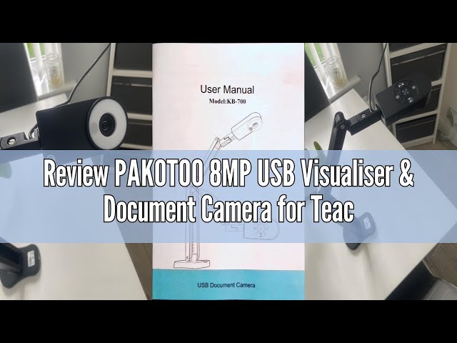 Review PAKOTOO 8MP USB Visualiser & Document Camera for Teacher and Classroom for A3 A4 Size with Du