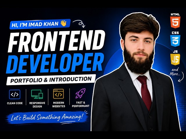 Frontend Web Developer Portfolio | HTML, CSS, JavaScript Projects | Imad Khan