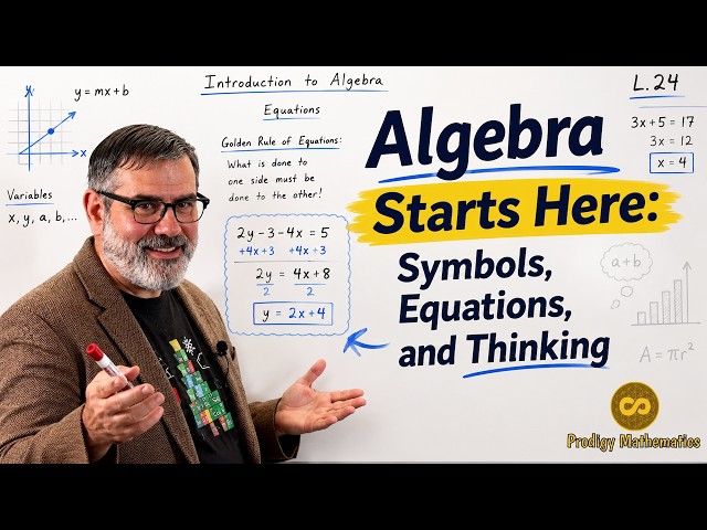[Lesson 24, Fun Math] Algebra Starts Here: Symbols, Equations, and Thinking