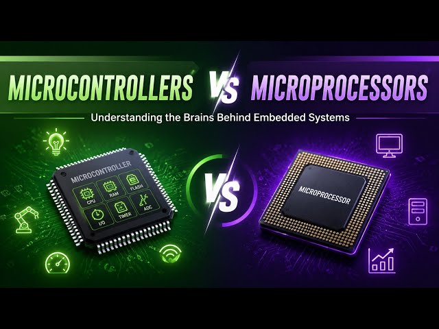 Microcontrollers vs Microprocessors | Understanding the Brains Behind Embedded Systems | Uplatz