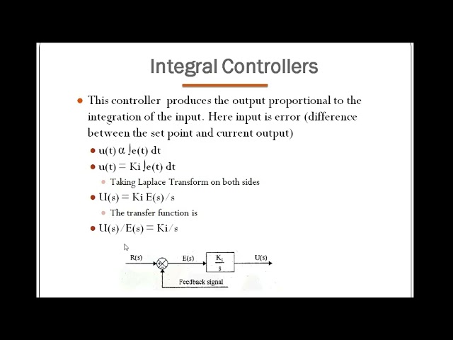 Integral Controller and Derivative Controller in Control System | PID Controller | #controlsystem