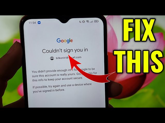 Couldn't Sign you in: How to Recover Google Account 🔥
