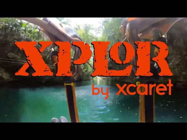 Xplor by Xcaret Park Zipline 360 degrees GoPro video