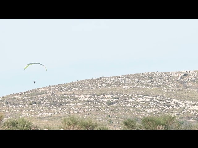 Paragliders Above a Quiet Hillside 🪂 Peaceful Sky Watching