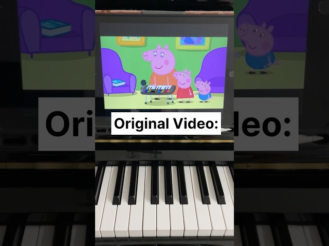 Did Peppa Pig play the Piano CORRECTLY?? 🫣👀 #shorts #piano #funny #pianotutorial