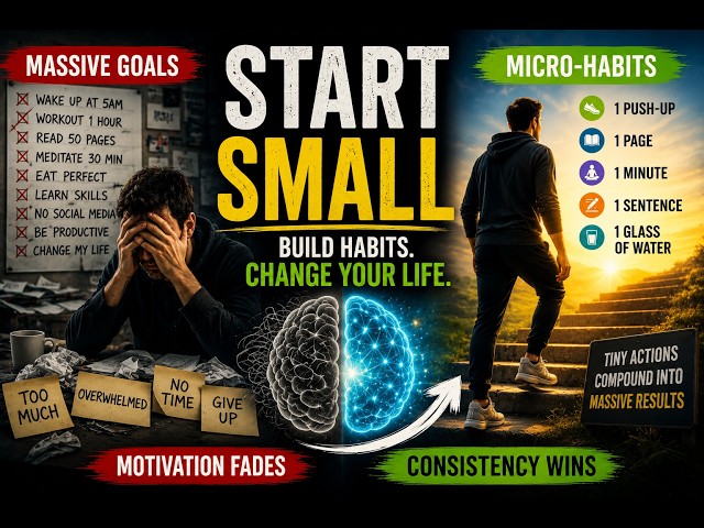 Why Huge Lifestyle Changes Always Fail | The Science of Consistency  #MicroHabits #Psychology