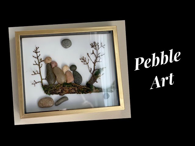 Pebble Art Tutorial | How to Make Pebble Art on Canvas | DIY Pebble Family Gift Idea