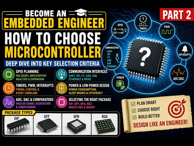 How to Choose the Right Microcontroller: GPIO, Timers, ADC, UART & Package Selection