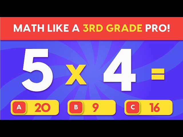 Multiplication Table Quiz for Grade 3 | Math Quiz for Grade 3 | Can You Finish?