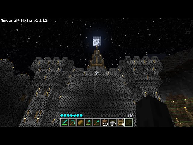 Building a castle #3 - Minecraft Alpha
