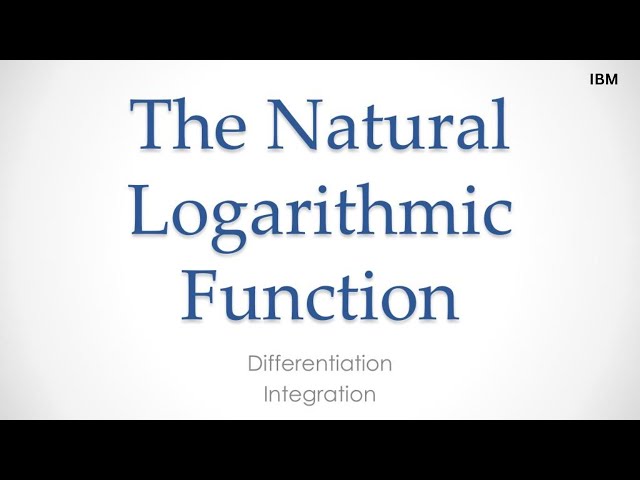 Differentiation Of Natural Logarithm Functions & Logarithm Regular Functions(5)