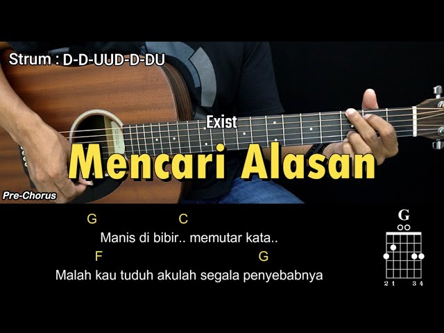 Mencari Alasan - Exist | Tutorial Chord Gitar Mudah dan Lirik