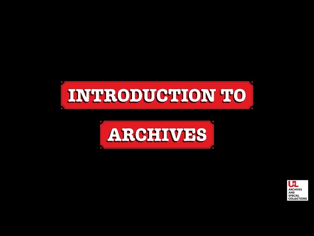 A Short Introduction to Archives