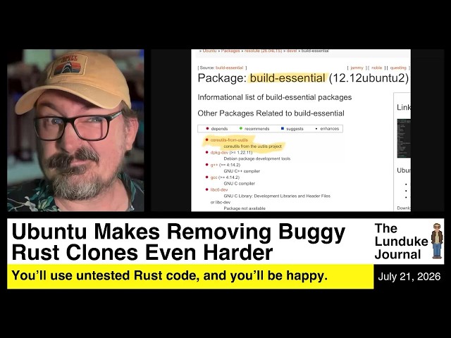 Ubuntu Makes Removing Buggy Rust Clones Even Harder