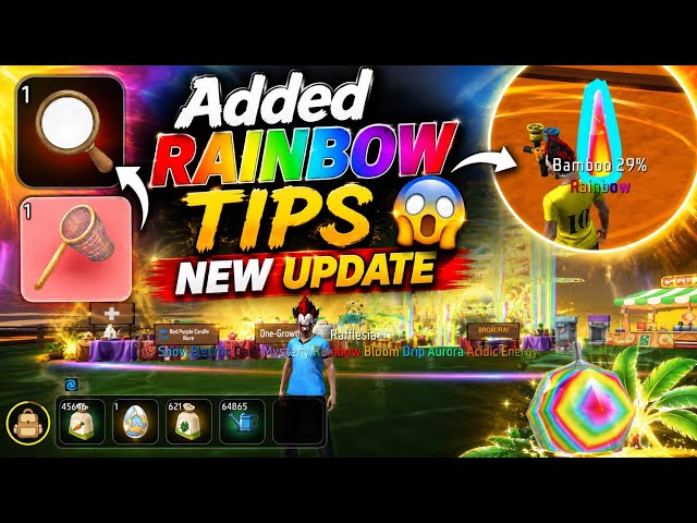 🔥 ADDED RAINBOW TIPS 😱 NEW UPDATE || SECRET NEW TOOLS ADD🌈 || Free Garden
