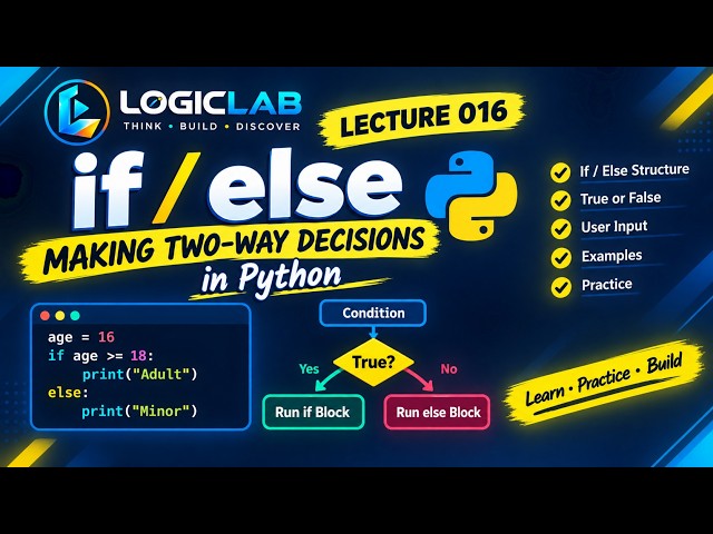 Python Mastery #016 — if / else Explained | Making Two-Way Decisions in Python