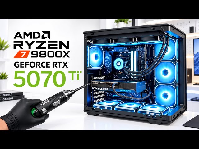 Ryzen 7 9800X + RTX 5070TI  | ASMR PC BUILD 2026 | No talking and No music 