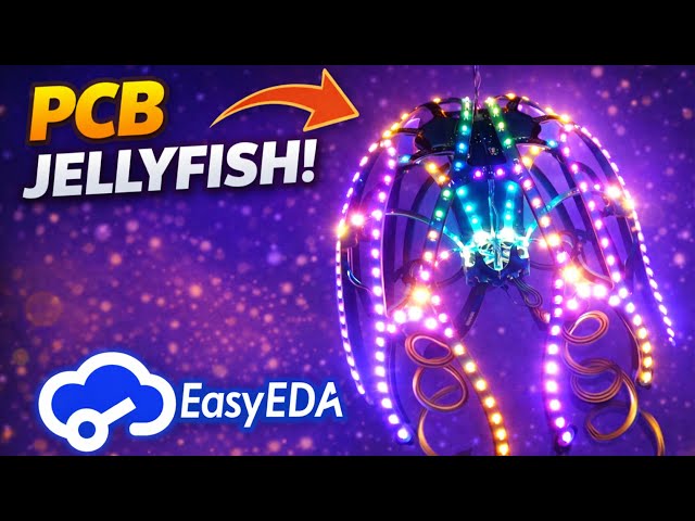 A three-dimensional jellyfish built entirely from "rigid FR4 PCBs" | RamBros workshop#PCBDesign#wled