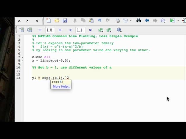 MATLAB Command Line Plotting- Less simple example