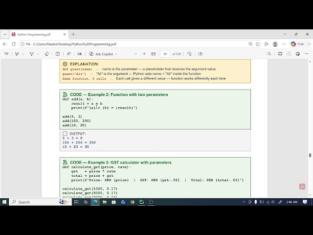 Parameters and Arguments in Python