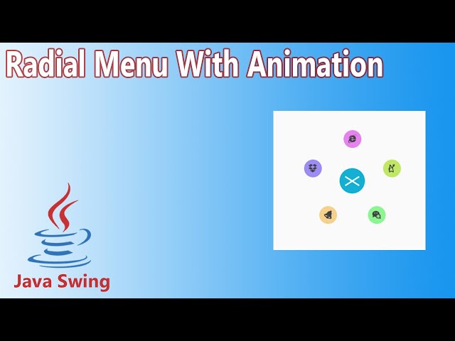Java Swing - Radial Menu With Animation