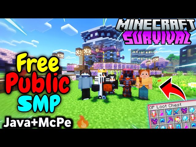 🪵 New Best Public Survival SMP Server For Minecraft 🔥 | Java + PE | 24/7 Online | Free To Join  😱