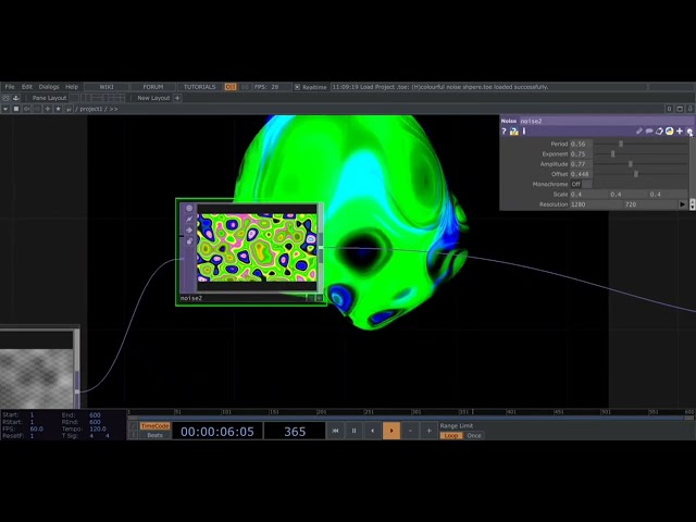Squishy noise ball - TOUCHDESIGNER