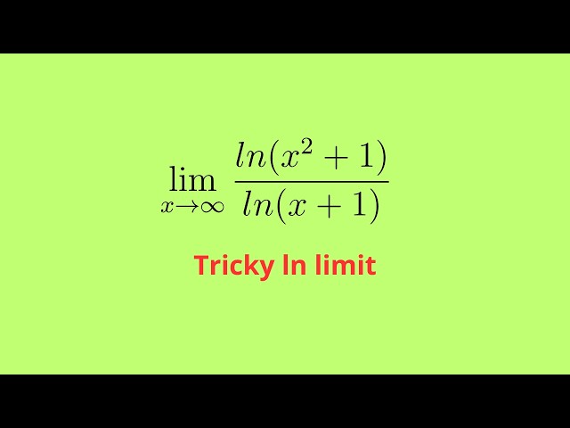 Mastering ln limits: bypass the indeterminate form