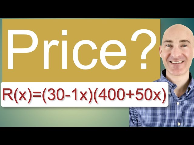 What Ticket Price Maximizes Revenue? (Quadratic Word Problem Precalculus)