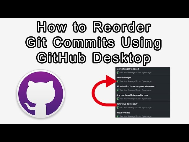 How to Reorder Git Commits In Github Desktop