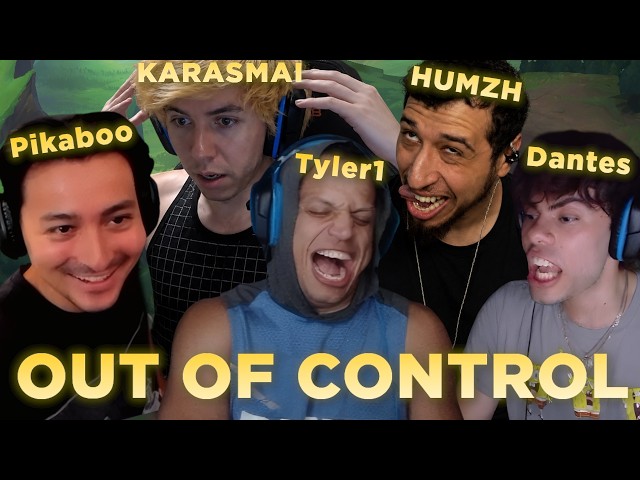 The Most Chaotic 5 Stack I've Ever Played ft. Tyler1, Dantes, Humzh, & Karasmai | Pikaboo