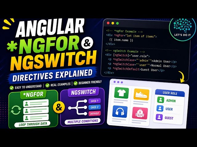 Angular ngFor & ngSwitch Explained in Tamil |RealTime Examples| Angular Directives#LetsDoItTamilTech