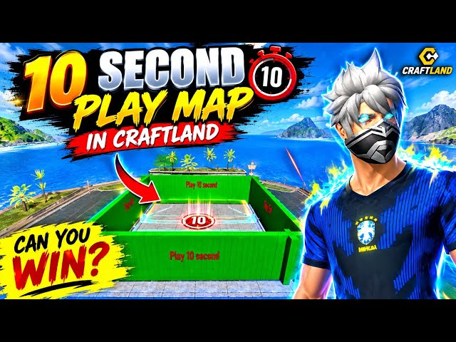 HOW TO MAKE PLAY 10 SECOND MAP IN CRAFTED || FREE FIRE VSH HARSH GAMING 