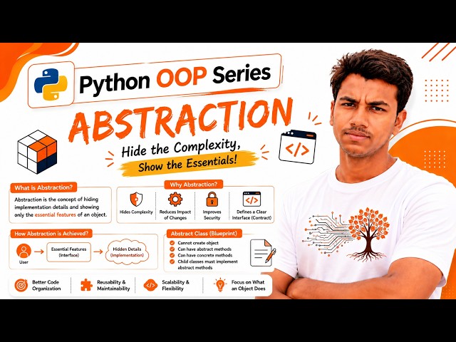 Abstraction  Explained | Abstract Classes & Abstract Methods |  Python OOPs|TAMIL