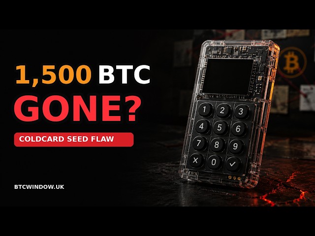 1,500 BTC Gone? The COLDCARD Seed Flaw Explained