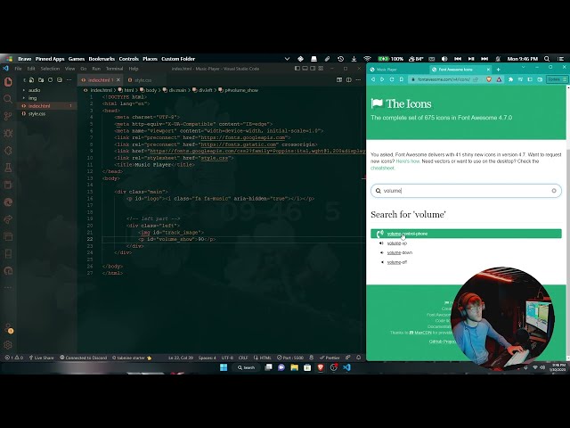 Let's make a Music Player! in html and css. (No Talking)