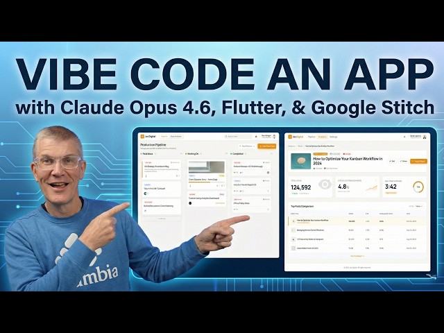 Vibe Code an App with Claude Code Opus 4.6, Google Stitch, and Flutter (Social Media Planner)