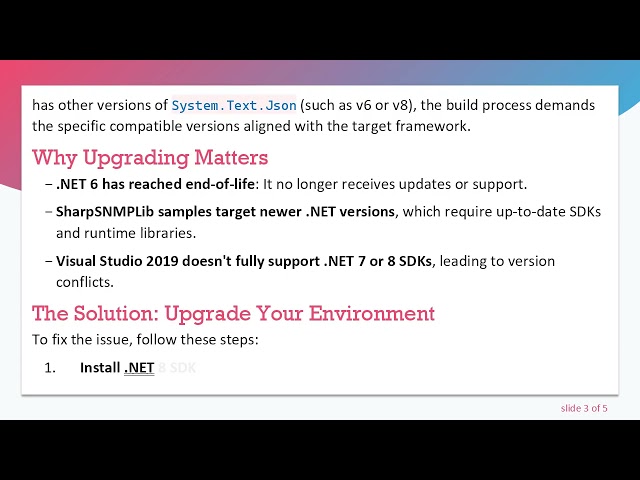 Fixing System.Text.Json Assembly Errors When Building SharpSNMPLib Samples in Visual Studio
