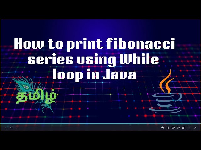 🔥 How to print Fibonacci Series using While Loop|Java in Tamil|Interview Questions |#CodeAndInnovate