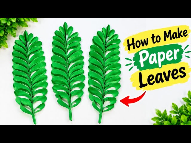 how to make paper leaves | Step by Step Easy Paper Leaves Craft Tutorial