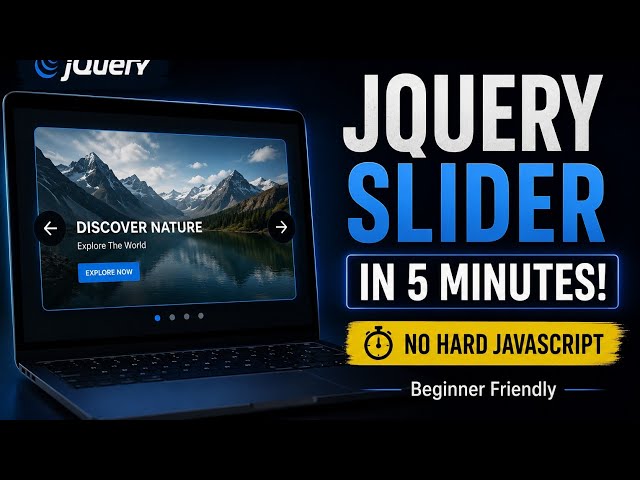 Create Amazing  Slider Using jQuery | Easy Slider Tutorial for Beginners 🔥